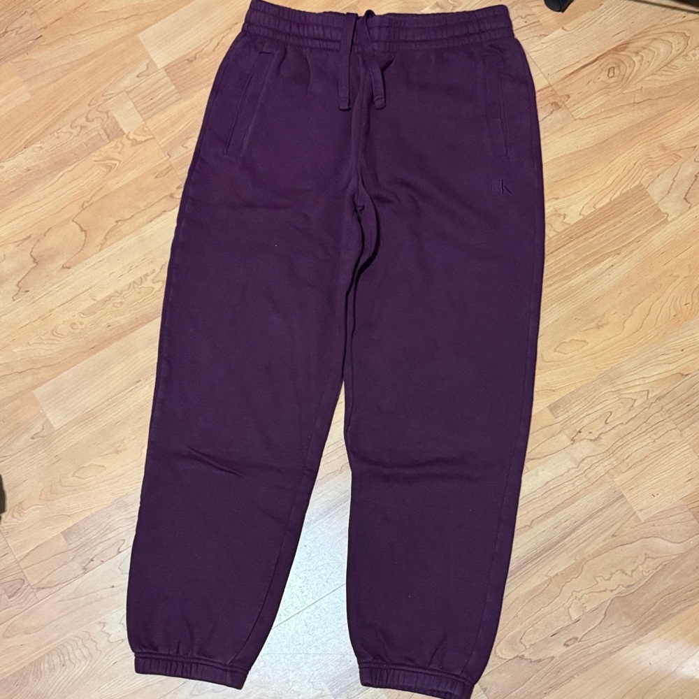 Calvin Klein Wine Burgundy Jogger Sweatpants